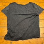 Women's Ribbed Knit T Shirt Size XL Gray Short Sleeve Photo 5