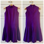 Vintage Parade Sleeveless Purple Mock Neck Shift Dress, Dropped Waist sz. M Size M Photo 2