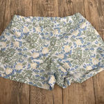 Summersalt  Women's Green & Blue Floral The Poolside Poplin Pull-On Shorts Size S Photo 0