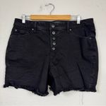 Torrid Black High Rise Cut Off Jean Shorts Women’s 12 Button Fly Beachy Casual Photo 4