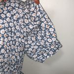 OTT (Over The Top) Floral puff sleeve dress woman size MEDIUM cotton White Photo 3