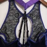 Oh la la Cheri Paris L Underwire Sexy Stretch Tulle n Lace Purple Black Lingerie Size L Photo 5