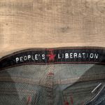 People’s Liberation Ladies/Teens biker shorts jeans size 27 Denim Made in USA Blue Photo 2