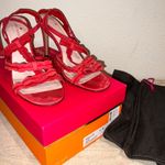 Kate Spade  ilene poppy red suede 4-inch heels with bows Made in Italy Size 9 M Photo 1