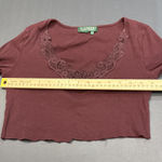 Ralph Lauren  Y2K Vintage Embroidered Appliqué Long Sleeve BohoCut Off Crop Small Photo 5