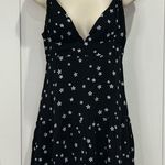 PacSun  Floral Mini Dress Medium Black Summer Babydoll Sundress Cottagecore New Photo 1