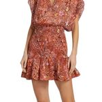 ALC Frank A.L.C. Silk Carly Floral Smocked Mini Dress Size 00 NWT Photo 14