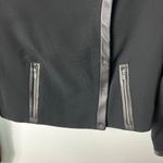 Diane Von Furstenberg  leather Esther‎ black jacket pockets women’s size 4 Photo 3