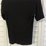 Scotch & Soda  Women's Mock Neck Short Sleeve Top in Black Photo 2