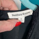 Newbury Kustom Newburyport Custom sm black v neck jumpsuit ruched sides of legs. Lace trim Photo 8