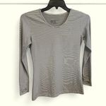 ALBION FIT Albion nylon striped active wear base layer top ladies XS athleisure preppy Photo 0