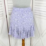 Aeropostale  Y2K‎ Floral Tie Waist Flippy Mini Skirt Purple Small Photo 4