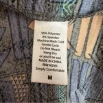 LuLaRoe  Julia Blue Geometric Print Elbow Sleeve Midi Dress Photo 8