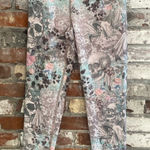 Evolution and creation Evolution Creation Skull Mutli Colored Floral Athletic Work Out Cropped Leggings Photo 0