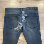 Free People  Magnolia Skinny Jeans Gray Floral Sz 25 Photo 8