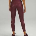 Lululemon Wunder Train High-Rise Tight 25" *Foil Radiate Red Merlot Size 10 $118 Photo 2