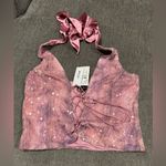 Nasty Gal Blush Sequin Lace-Up Halter Photo 5