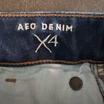 American Eagle  Dark Wash High Rise Shortie Cuffed Jeans- Size 0 Photo 5