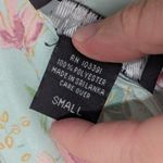 Vintage Halston Floral Satin Slip Dress Night Gown Blue Nightie Womens Small Photo 3