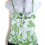 Wet Seal Green Sheer Floral Juniors XS Tie Shirt Photo 1