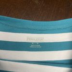 Pendleton  Teal and White Striped Short Sleeve Top Photo 3