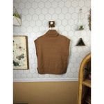 Madewell (Re)sourced Cashmere Turtleneck Honey Chestnut Sweater Vest - Size - XS Photo 3