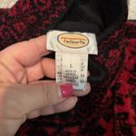 Talbots Women's Red Black Fleece Snowflake Full Zip Jacket Size Large Vintage Photo 5