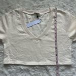 For Love & Lemons Top Morgan Sweatshirt Cropped Daisy Floral Embroidered M NWT Photo 9