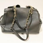 Betsey Johnson  Black Striped Big Sequin Bow Multi Pocket Handbag Photo 3