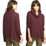 Free People FP Beach | Plum Split Back Cowl Neck Poncho Sweater - Size Large Photo 1