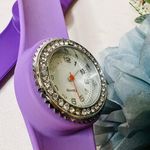 Slap Wrist Watch With 2 Bands Purple Photo 4