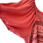 Polagram Boho Chic Embroidered Midi Gypsy Short Sleeves Dress SZ L #2468 Photo 10