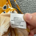 Modcloth On Cloud Nineties Shift Dress Floral Yellow Women's Small Photo 4