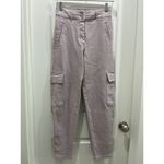 Wilfred Free Aritzia Modern Cargo Pants Purple Slate Barrel Leg High Rise Sz 4 Photo 1