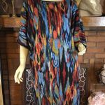 Emma & Michele  BLUE & TAN PRINT LONG KNIT TUNIC (XL) Photo 0