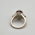 Vintage Avon NRT Faux Pearl & Black Rhinestone Ring (6) Photo 5