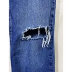 We The Free  High Rise Jeans Sz 25 Distressed Straight Leg Button Fly‎ Denim Photo 3