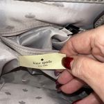 Kate Spade  Nylon Tote Bag Shoulder Crossbody Grey Silver Hardware Photo 6