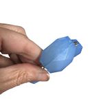 Acrylic Blue and Faux Gold Wire Bracelet Chunky Stone Photo 5