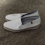 Women's White Leather Espadrille Slip Photo 2