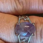 Elegant purple amethyst S925 silver ring size 7.5 Photo 8