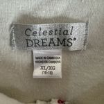 Celestial Dreams Nightgown Size XL Midi Cardinal Holly Red Birds Grannycore Cozy Photo 4