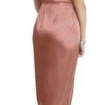 After Six  Stretch Charmeuse Draped Midi Dress Desert Rose New 10 Photo 1