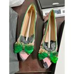 Dream Walkers Pink Camo Ballet Flats Feather Bow Pointed Toe Women Size 37 Photo 5