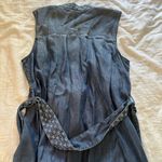Holding Horses  Denim sleeveless blouse with front tie Photo 2