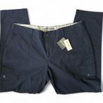 Eddie Bauer  NWT Soft Cotton Rip-Stop Cargo Ankle Pants in Navy size 16 Photo 0