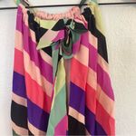 Trina Turk  silk Rancho wind chimes multicolored stripped dress size large Photo 4