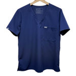 FIGS ‎ Technical Collection Catarina Pocket Scrub Top Women M Blue V-Neck Photo 0