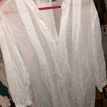 Chico's  Gauzy White Tunic EUC Photo 0
