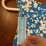 Draper James  blue white floral sleeveless dress with ruffle Photo 3